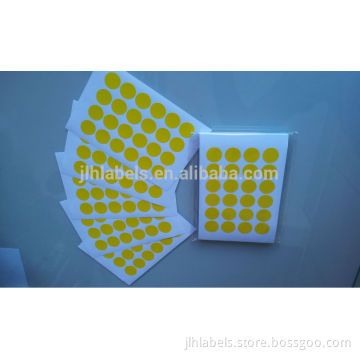 3/4" Round,Yellow Rainbow Round Color Coding Labels , similar as Avery 5472,Removable , Assorted, 2016